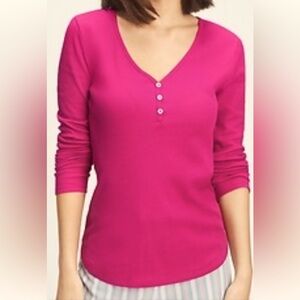 Gap Factory Waffle Knit Henley T-shirt Top